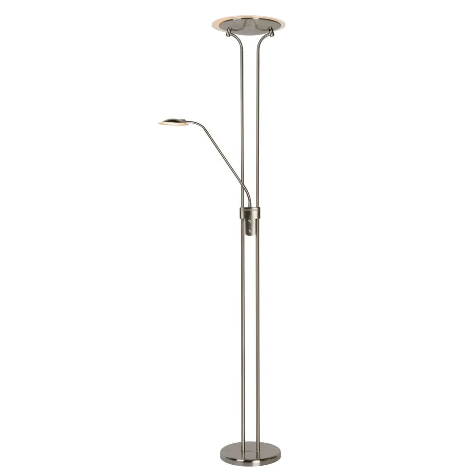 Lattiavalaisin Lucide Champion LED 20+4 W IP20 1800 mm Ø 254 mm metalli/lasi satiinikromi