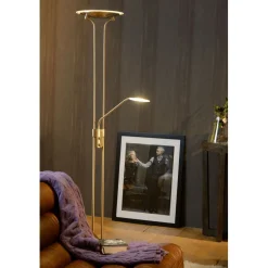 Lattiavalaisin Lucide Champion LED 20+4 W IP20 1800 mm Ø 254 mm metalli/lasi satiinikromi