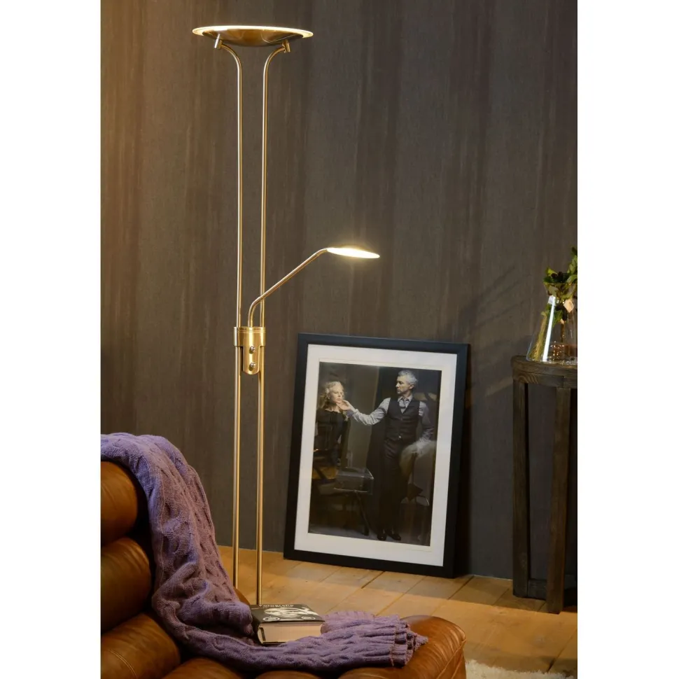 Lattiavalaisin Lucide Champion LED 20+4 W IP20 1800 mm Ø 254 mm metalli/lasi satiinikromi