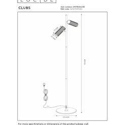 Lattiavalaisin Lucide Clubs, 22x22cm, IP20, eri värejä