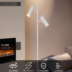 Lattiavalaisin Lucide Clubs, 22x22cm, IP20, eri värejä