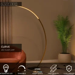 Lattiavalaisin Lucide Curve, 22x140.4cm, IP20, 15W, eri värejä