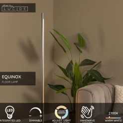 Lattiavalaisin Lucide Equinox, 10.5x10.5cm, IP20, 26W, harmaa