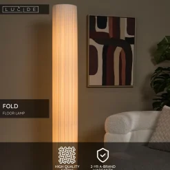 Lattiavalaisin Lucide Fold, Ø20x160cm, IP20, valkoinen