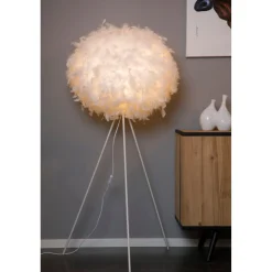 Lattiavalaisin Lucide Goosy Soft Ø50 cm valkoinen