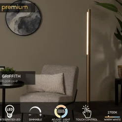 Lattiavalaisin Lucide Griffith, Ø21cm, IP20, 18W, pronssi