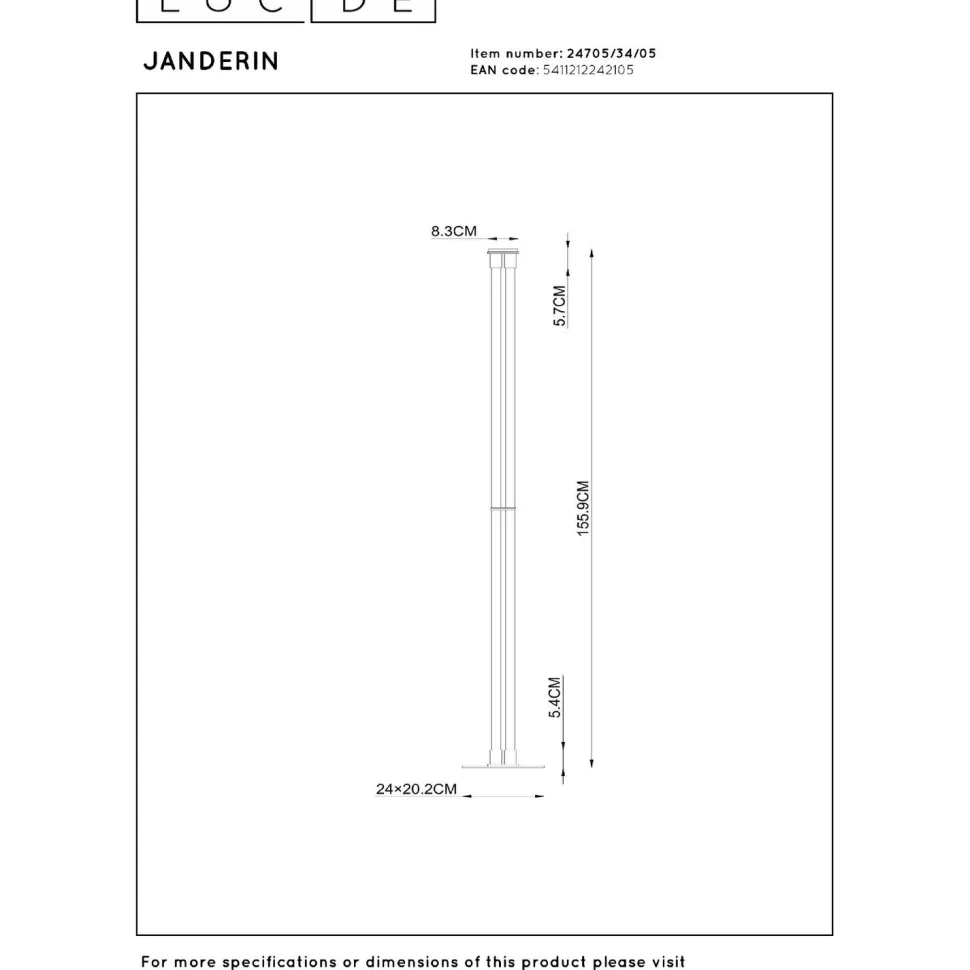 Lattiavalaisin Lucide Janderin, 24x20.2cm, IP20, 17W, messinki