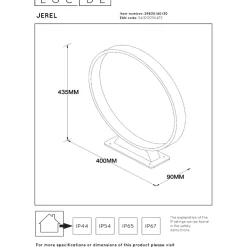 Lattiavalaisin Lucide Jerel, Ø40cm, IP54, 5W, musta