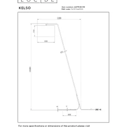 Lattiavalaisin Lucide Kelso, 48x120.9cm, IP20, musta