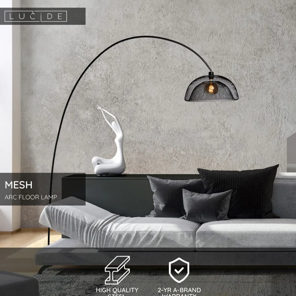 Lattiavalaisin Lucide Mesh, 46x167cm, IP20, musta