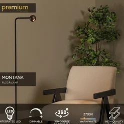 Lattiavalaisin Lucide Montana, 21x25.8cm, IP20, 6.3W, eri värejä