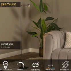 Lattiavalaisin Lucide Montana, 21x25.8cm, IP20, 6.3W, eri värejä