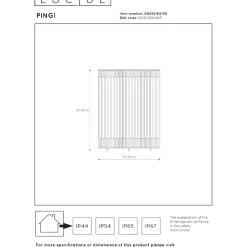 Lattiavalaisin Lucide Pingi, Ø33.5x61.5cm, IP44, 3W, eri värejä