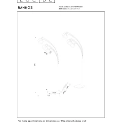 Lattiavalaisin Lucide Rankos, 71.5x30cm, IP20, musta