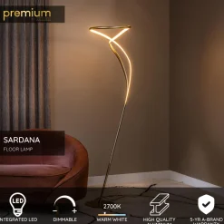 Lattiavalaisin Lucide Sardana, Ø44cm, IP20, 28W, kulta