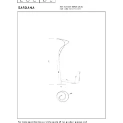 Lattiavalaisin Lucide Sardana, Ø44cm, IP20, 28W, kulta