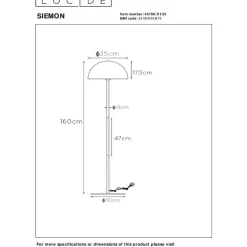 Lattiavalaisin Lucide Siemon 160cm, sininen