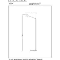 Lattiavalaisin Lucide Tipik, 22x37.3cm, IP20, 3W, musta