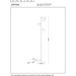 Lattiavalaisin Lucide Upton, 23x23cm, IP20, harmaa