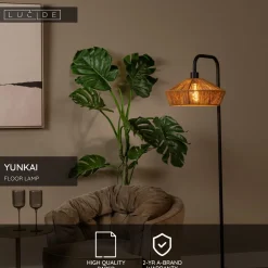 Lattiavalaisin Lucide Yunkai, Ø40cm, IP20, beige