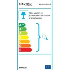 Lattiavalaisin Maytoni Modern Erich mattavalkoinen/kulta