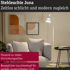 Lattiavalaisin Paulmann Juna, 158cm, E14, max. 20W, metalli