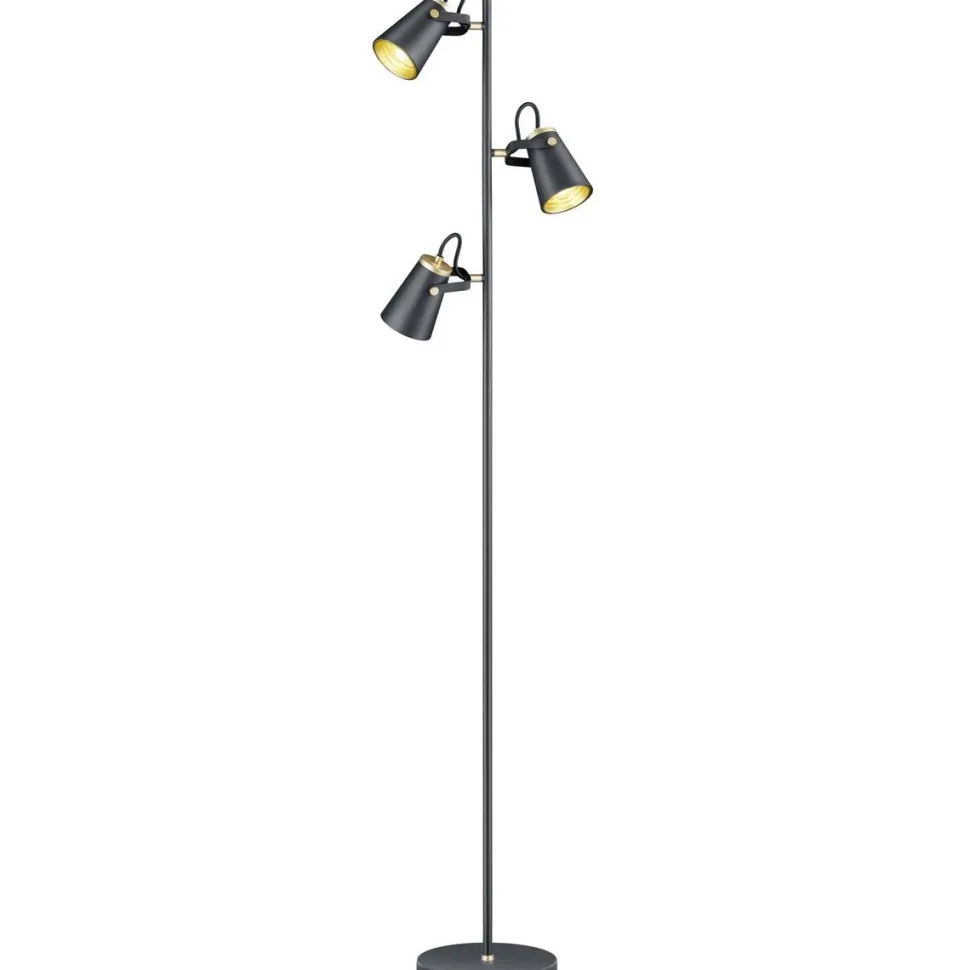 Lattiavalaisin Trio Edward 1600x380x230mm mattamusta/kulta