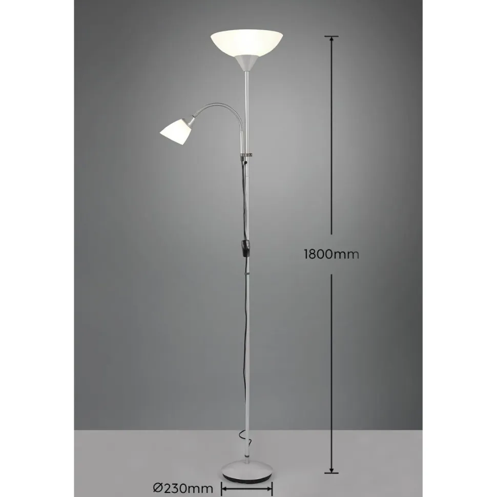 Lattiavalaisin Trio Erzwo 100/10W, IP20, Ø280x1800 mm, titaani uplighter