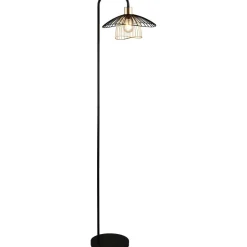 Lattiavalaisin Trio Lauris 155cm E27 mattamusta/kulta