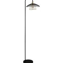 Lattiavalaisin Trio Lauris 155cm E27 mattamusta/kulta