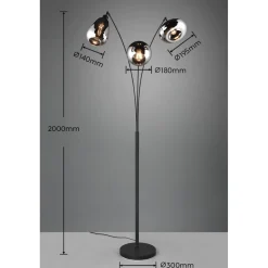 Lattiavalaisin Trio Lumina, 3-os, E14, mattamusta