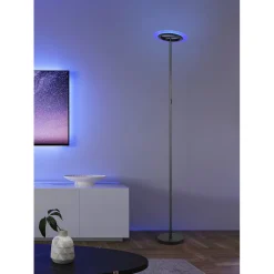 Lattiavalaisin Trio Samba LED säädettävä värilämpötila RGBW 175cm mattamusta