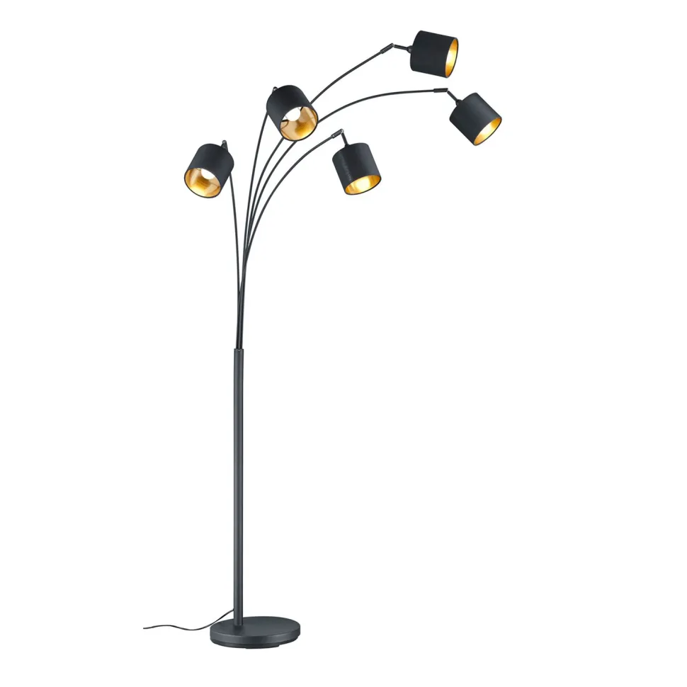 Lattiavalaisin Trio Tommy 2000x300x715 mm mattamusta/kulta