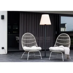 Lattiavalaisin ulkokäyttöön Venture Home Moris, ø50x187cm, vaaleansininen/valkoinen