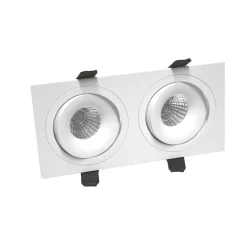 LED-alasvalo FTLIGHT QSPOT 2x5W IP44 4000K himmennettävä valkoinen