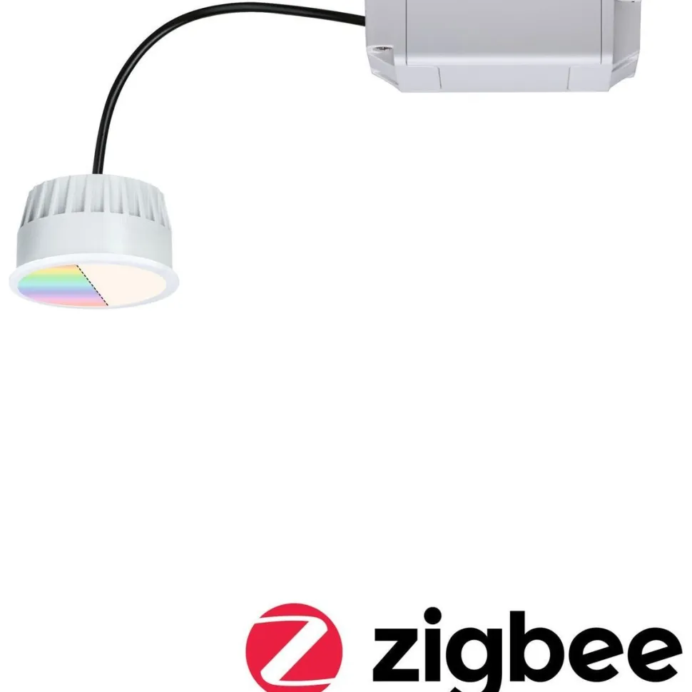 LED-alasvalo Paulmann Smart Home Zigbee 3.0, 50mm, 5.2W, 400lm, RGBW, himmennettävä, satiini