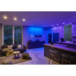 LED-alasvalo Paulmann Smart Home Zigbee 3.0, 50mm, 5.2W, 400lm, RGBW, himmennettävä, satiini