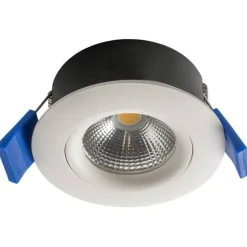 LED-alasvalo Airam Compact, Ø80x39mm, IP44, 5W/830, himmennettävä, suunnattava, valkoinen