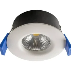 LED-alasvalo Airam Compact Ø80x38 mm IP65 5W/840 himmennettävä valkoinen