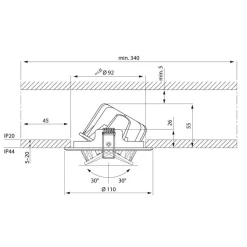 LED-alasvalo Airam Slim Duo suunnattava IP44 8W/830/840 Dim valkoinen