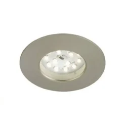 LED-alasvalo Briloner 5 W IP44 ulkokäyttöön harjattu teräs