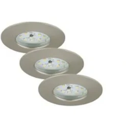 LED-alasvalo Briloner 3 x 5,5 W IP44 ulkokäyttöön himmennettävä harjattu teräs