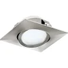 LED-alasvalo Eglo Pineda 6W 84x84mm teräs 95843