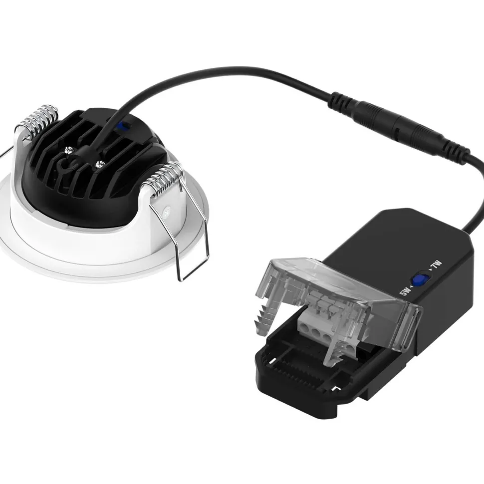 LED-alasvalo FocusLight Lumo, suunnattava, 3 CCT, IP65/IP20, musta