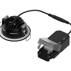 LED-alasvalo FocusLight Lumo, suunnattava, 3 CCT, IP65/IP20, musta