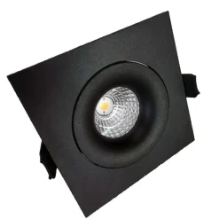 LED-alasvalo FTLIGHT QSPOT 5W IP44 4000K himmennettävä musta