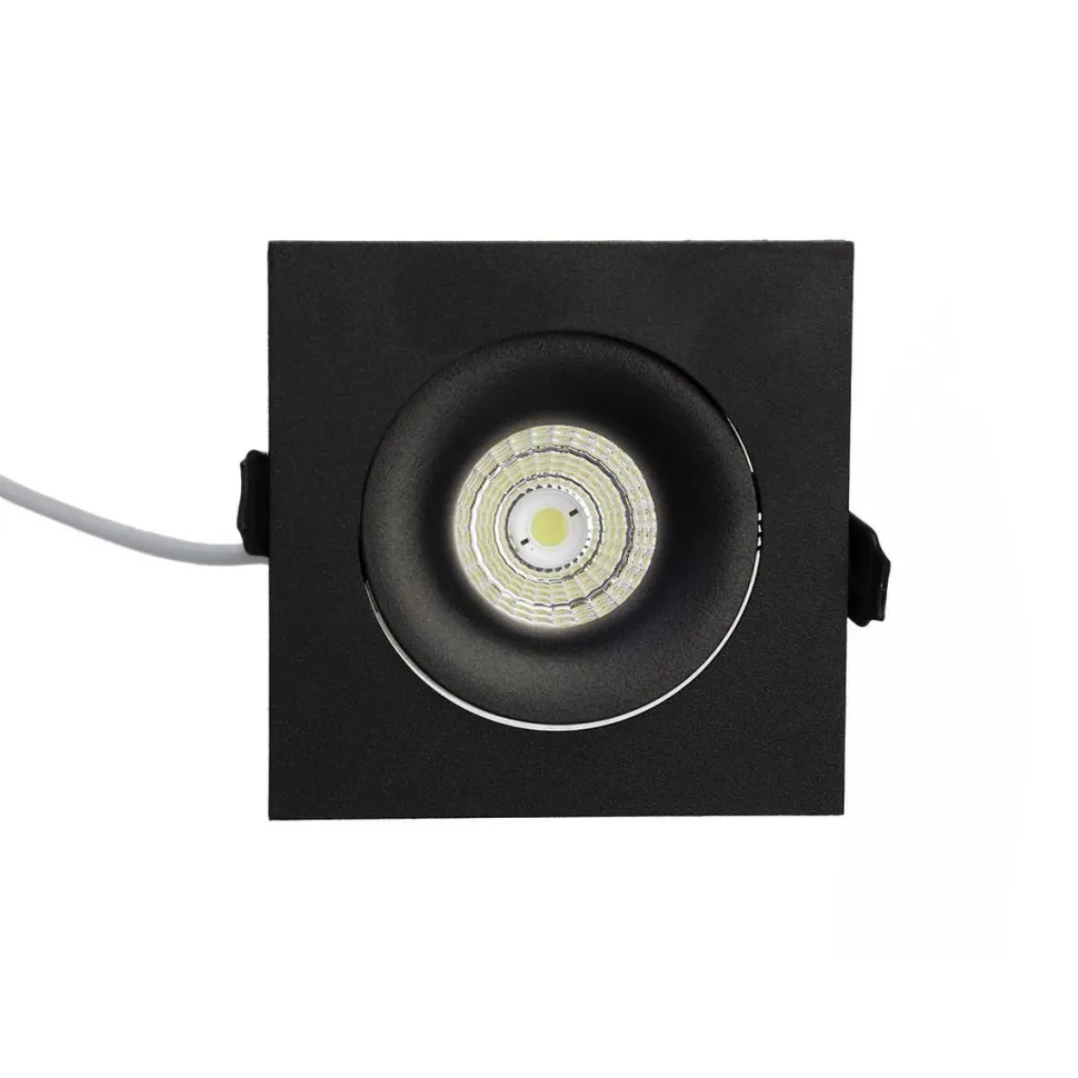 LED-alasvalo FTLIGHT QSPOT 5W IP44 4000K himmennettävä musta