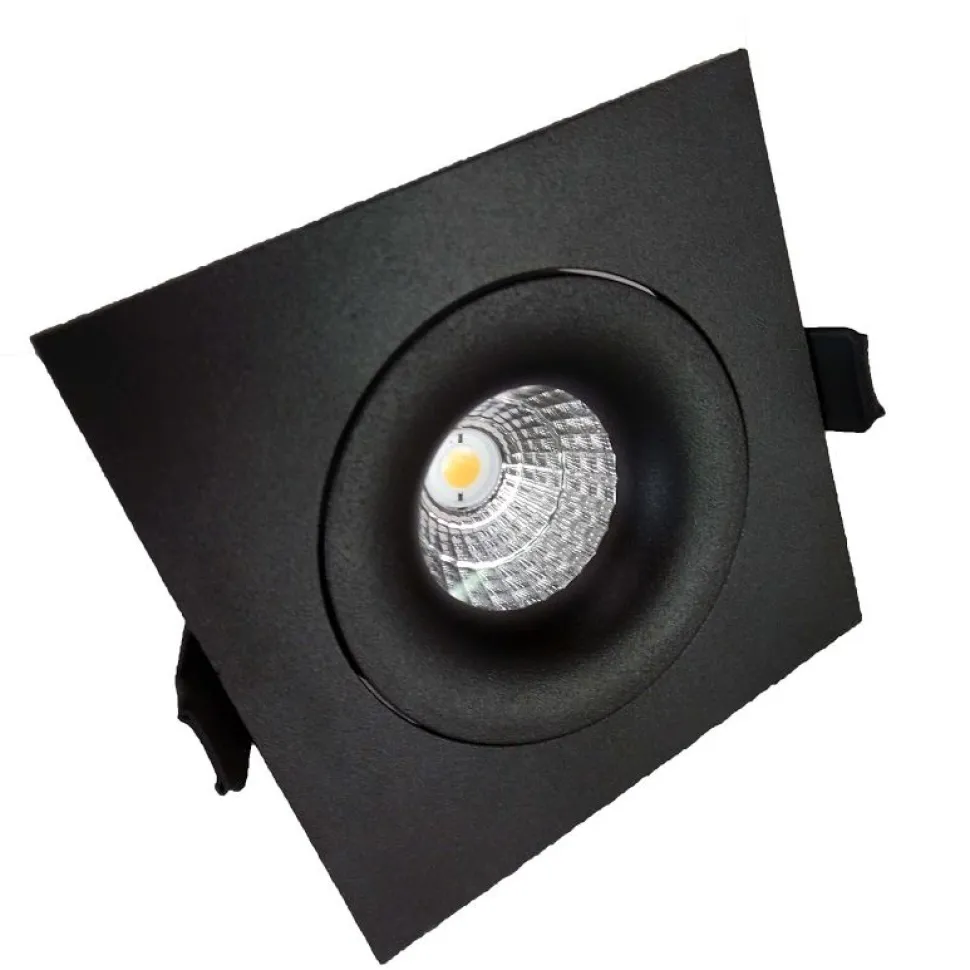 LED-alasvalo FTLIGHT QSPOT 5W IP44 4000K himmennettävä musta