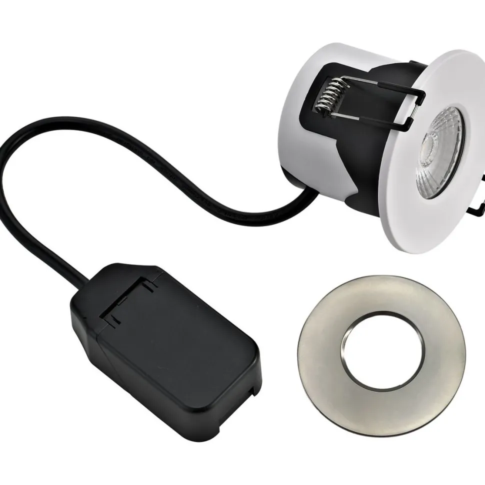 LED-alasvalo Harju Kameleontti 5W 3000/4000K IP44 valkoinen/teräs