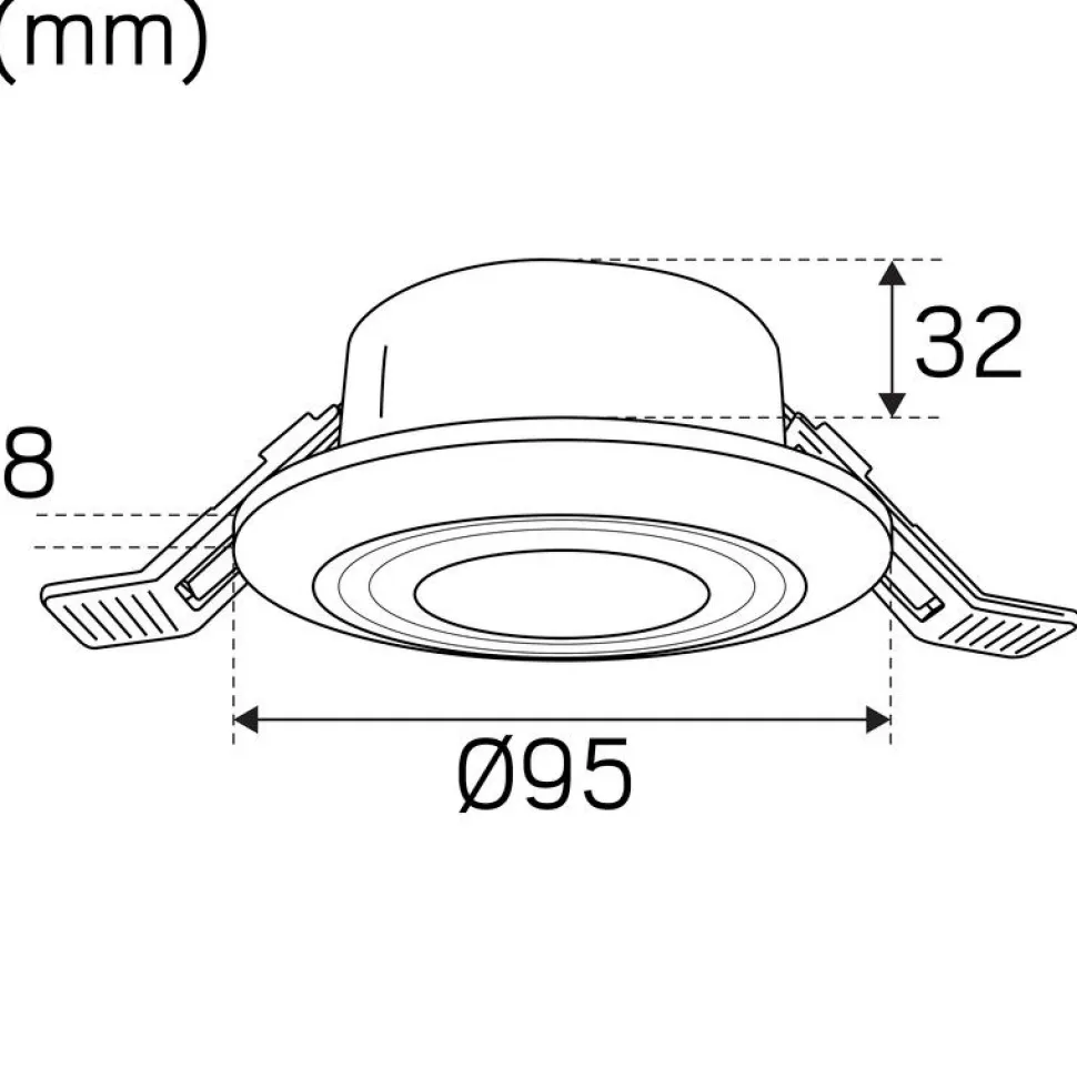 LED-alasvalo Hide-a-lite Comfort Quick teräs 2700K